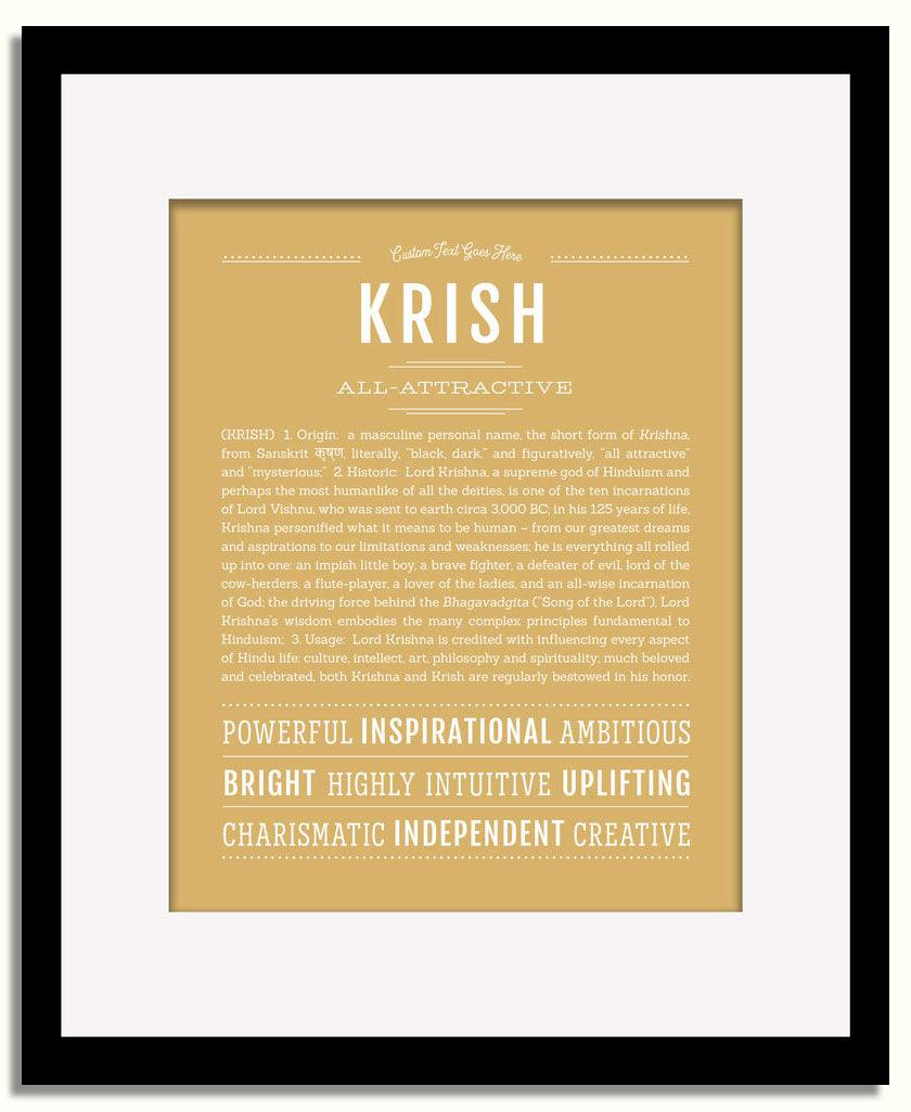 Frame Options | Matte Gold | Black Frame, Matted