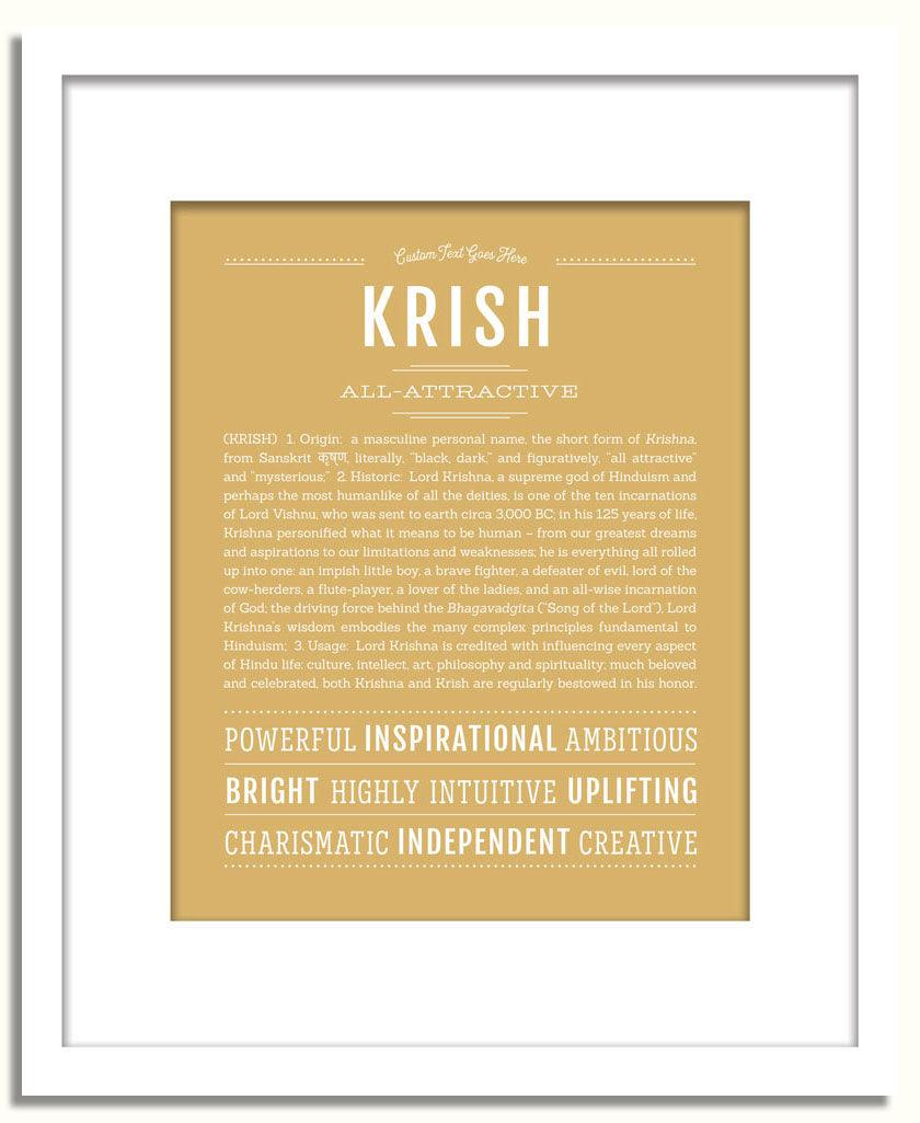 Frame Options | Matte Gold | White Frame, Matted