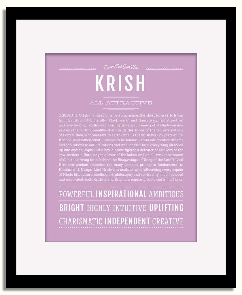 Frame Options | Lilac | Black Frame, Matted