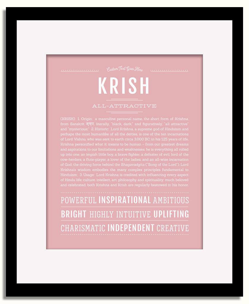 Frame Options | Dusty Rose | Black Frame, Matted