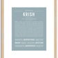 Krish | Name Art Print