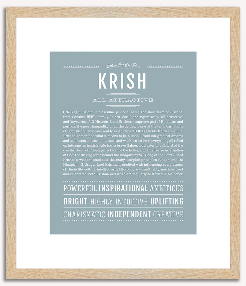 Krish | Name Art Print