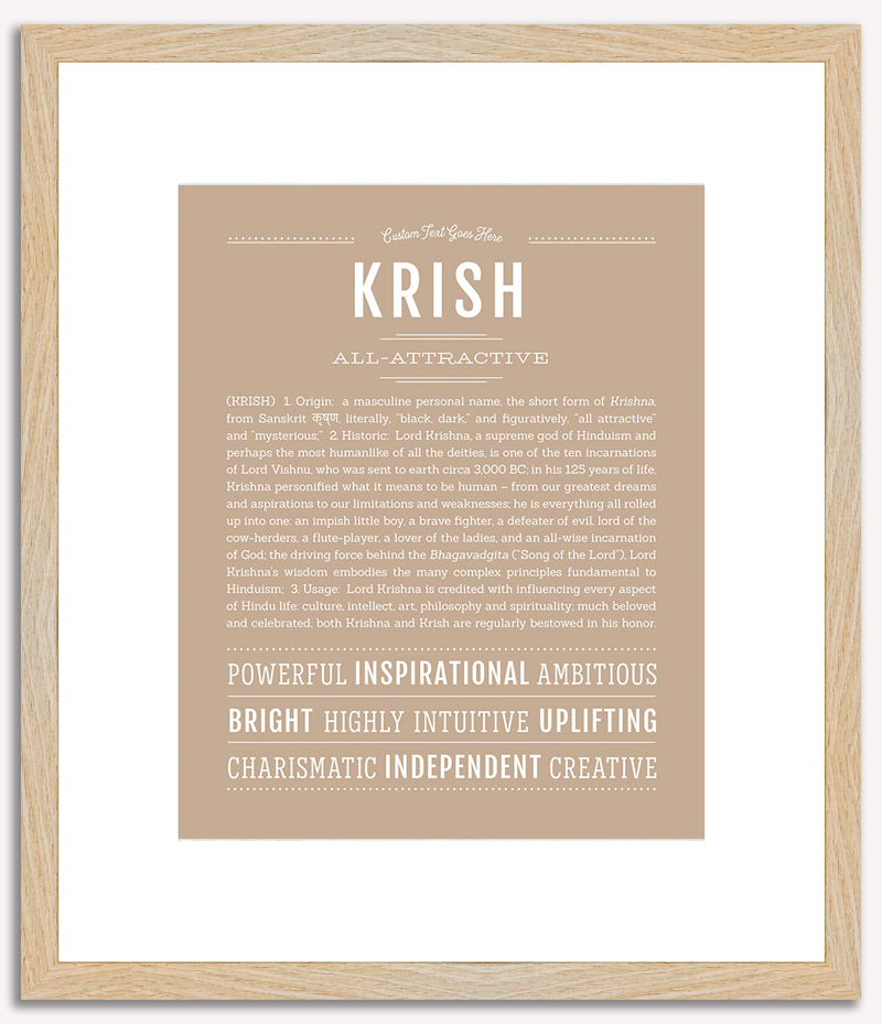 Krish | Name Art Print