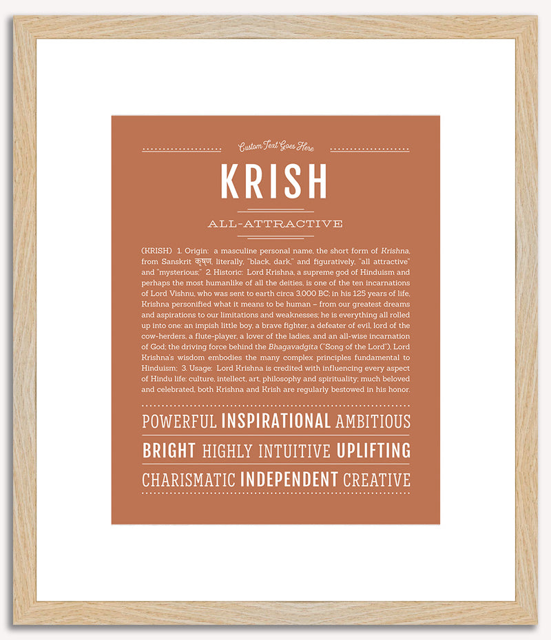 Krish | Name Art Print