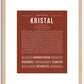 Kristal | Name Art Print