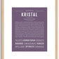 Kristal | Name Art Print