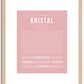 Kristal | Name Art Print