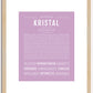 Kristal | Name Art Print