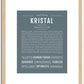 Kristal | Name Art Print