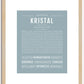 Kristal | Name Art Print