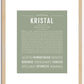 Kristal | Name Art Print