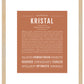 Kristal | Name Art Print