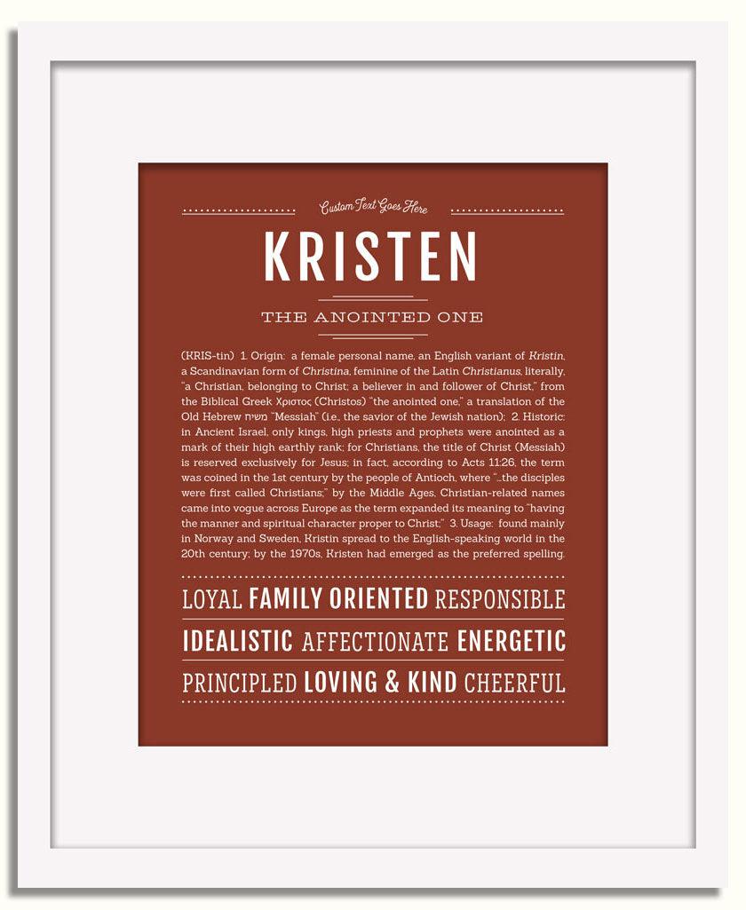 その他 For Kristen Kristen Kristen Personalized Name Meaning Art Prints – Name Stories