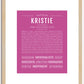 Kristie | Name Art Print