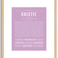 Kristie | Name Art Print