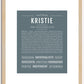 Kristie | Name Art Print