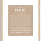 Kristie | Name Art Print