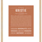 Kristie | Name Art Print