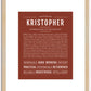 Kristopher | Name Art Print