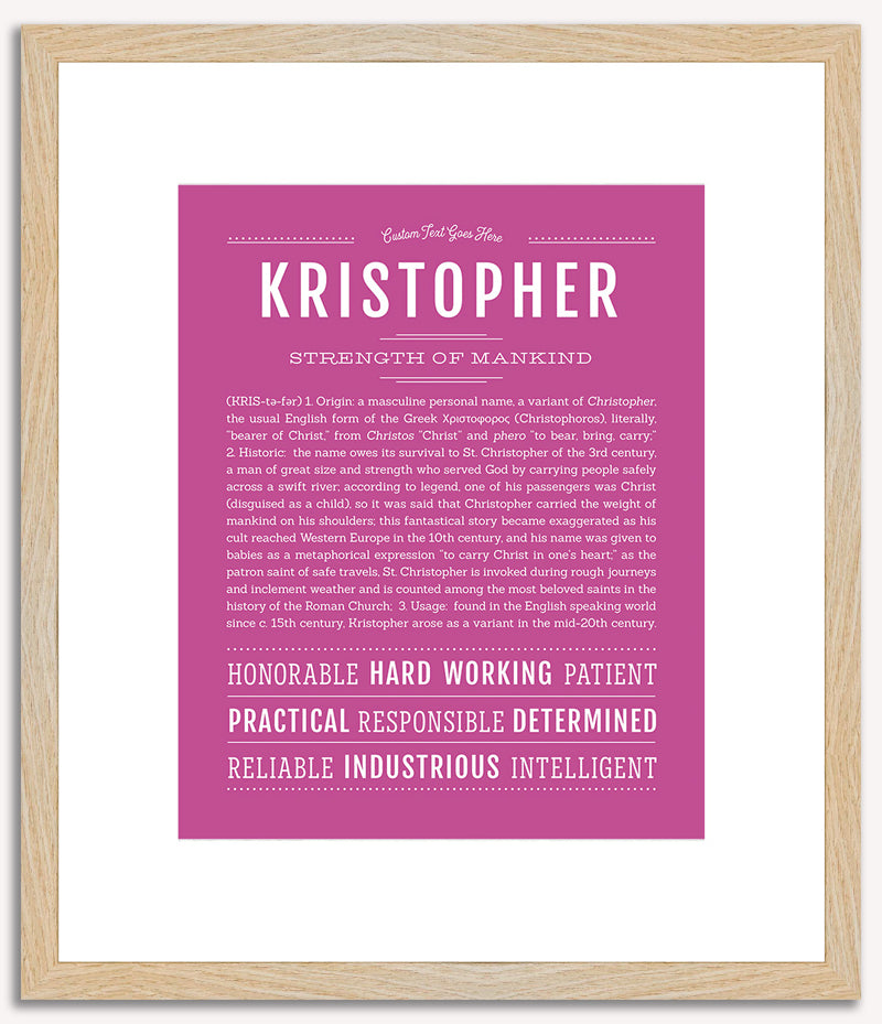 Kristopher | Name Art Print