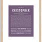 Kristopher | Name Art Print