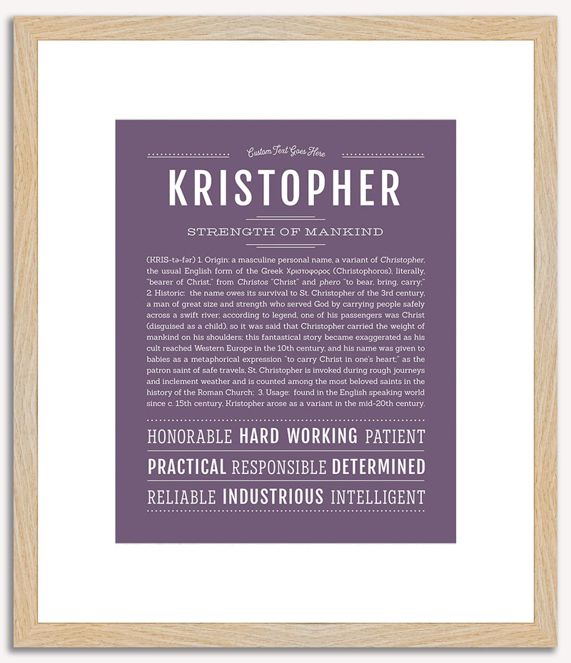 Kristopher | Name Art Print