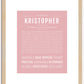 Kristopher | Name Art Print