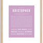 Kristopher | Name Art Print