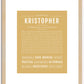 Kristopher | Name Art Print