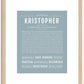 Kristopher | Name Art Print