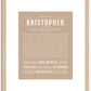 Kristopher | Name Art Print