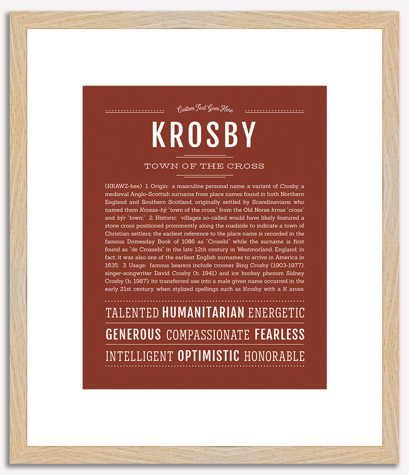 Krosby | Name Art Print