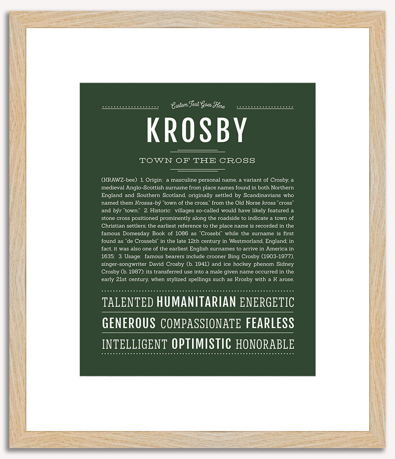 Krosby | Name Art Print