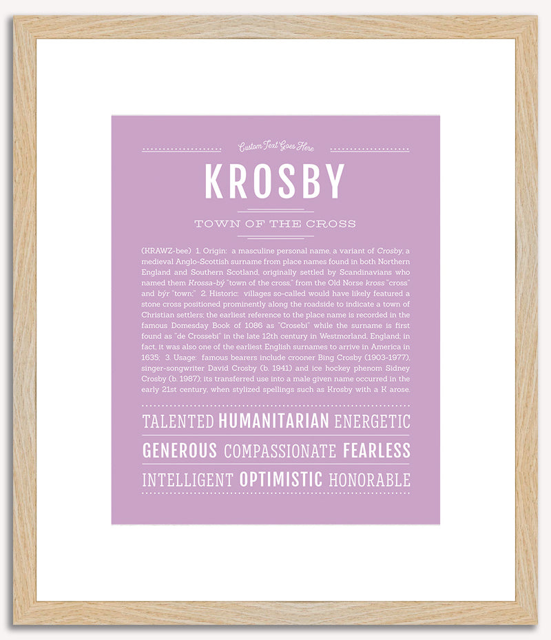 Krosby | Name Art Print