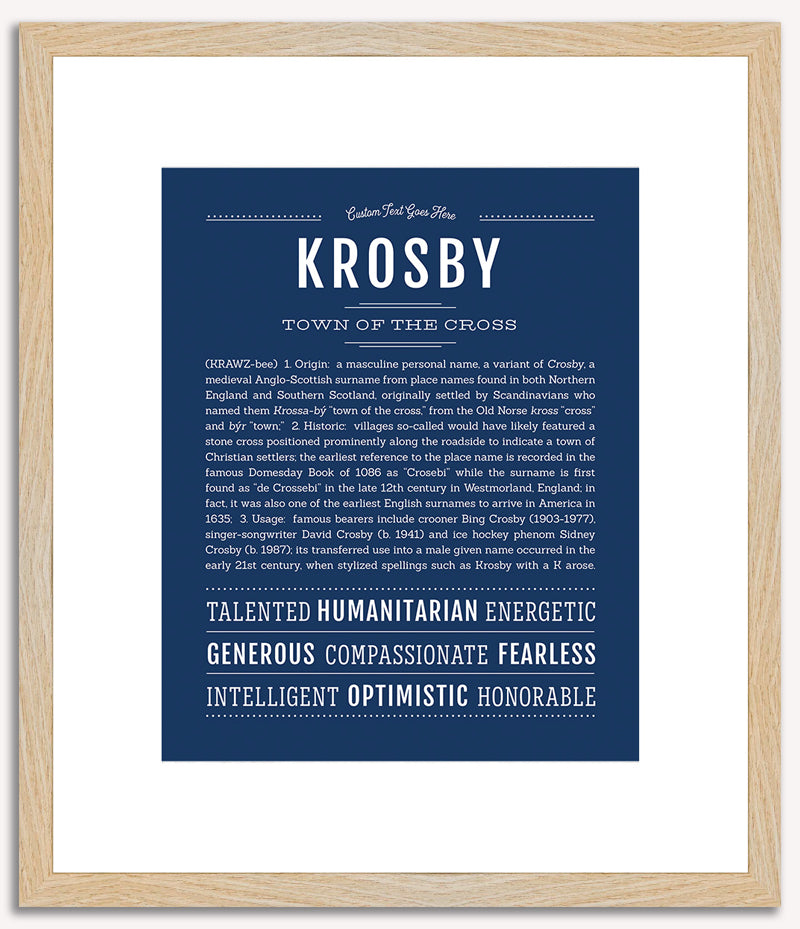 Krosby | Name Art Print