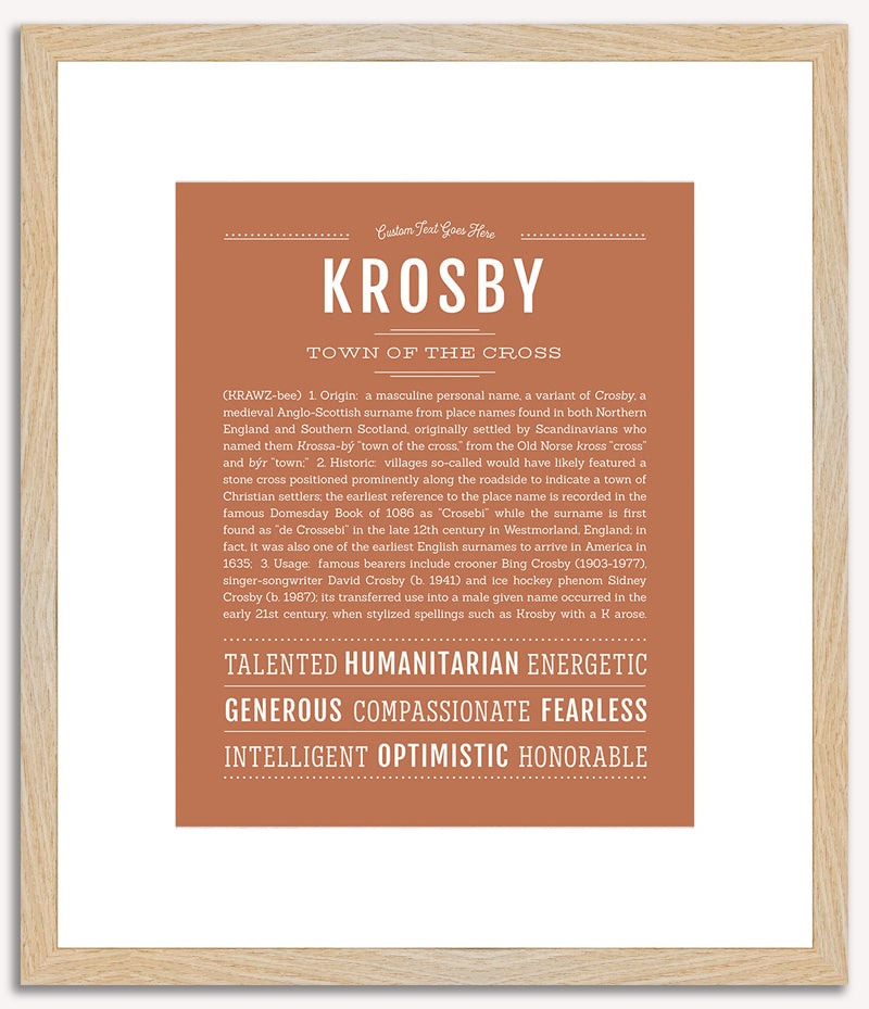 Krosby | Name Art Print