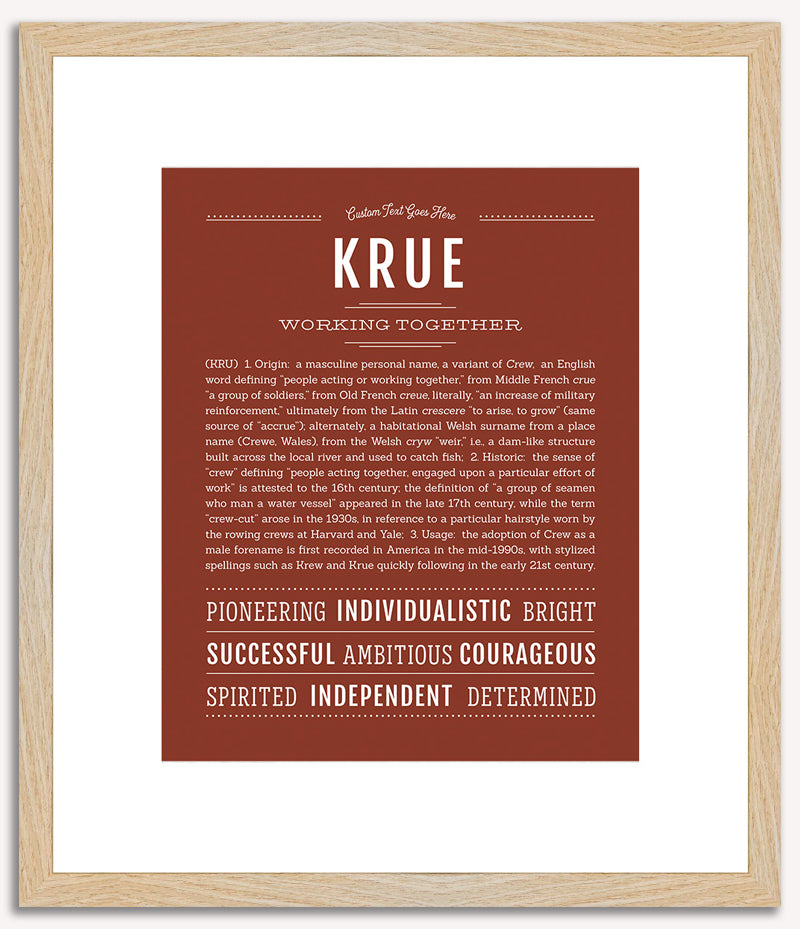 Krue | Name Art Print