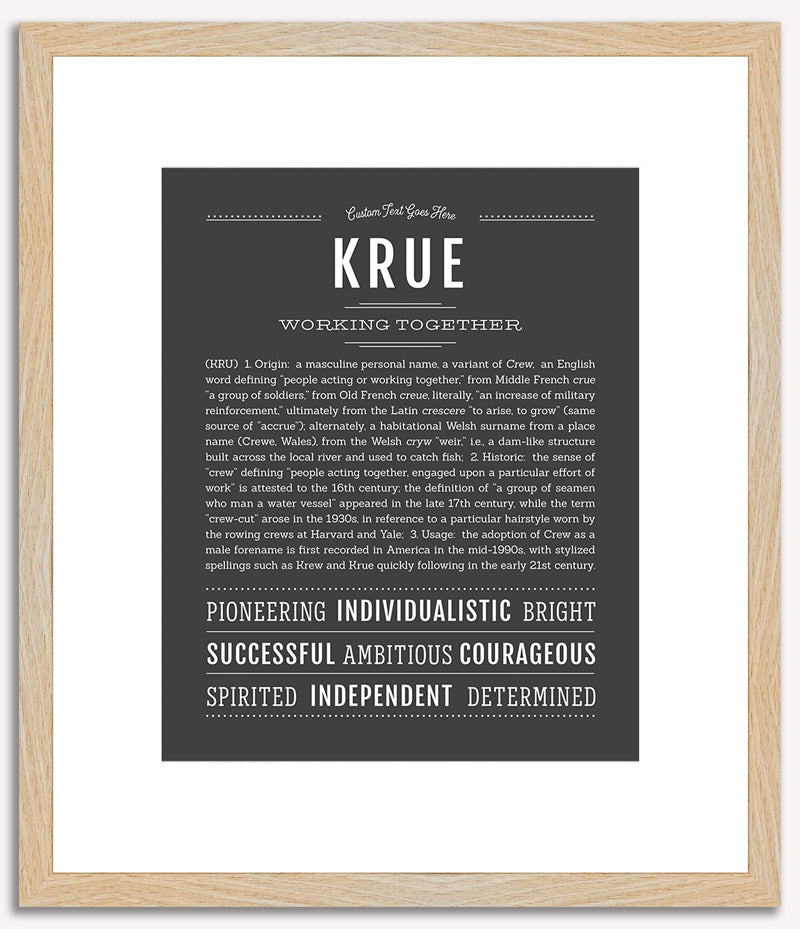 Krue | Name Art Print