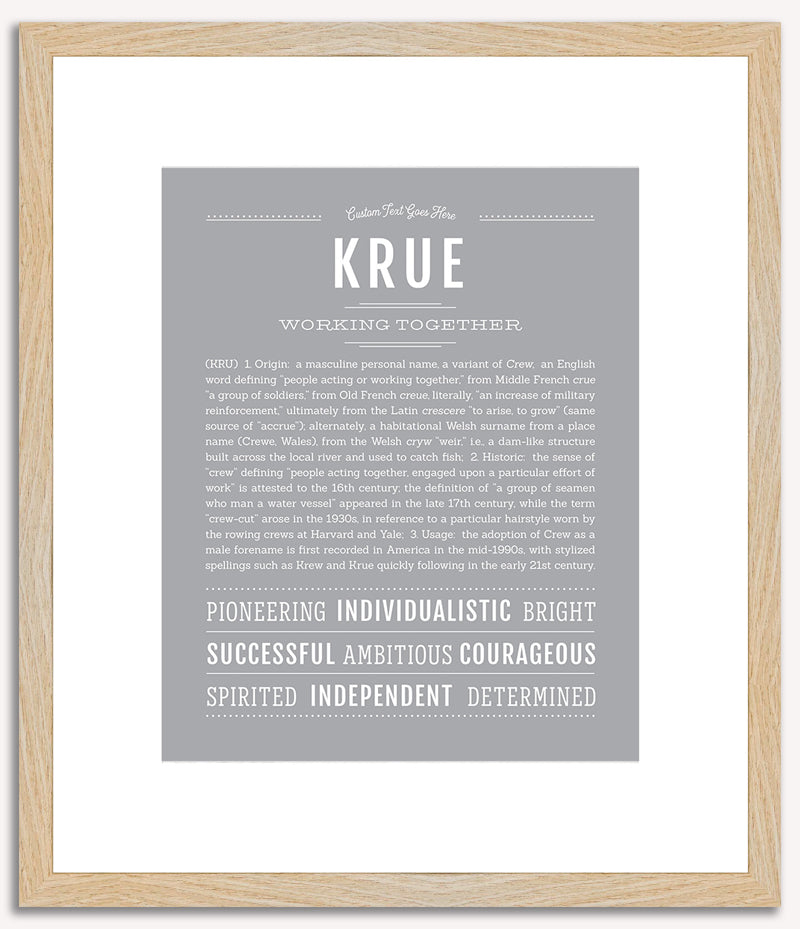 Krue | Name Art Print