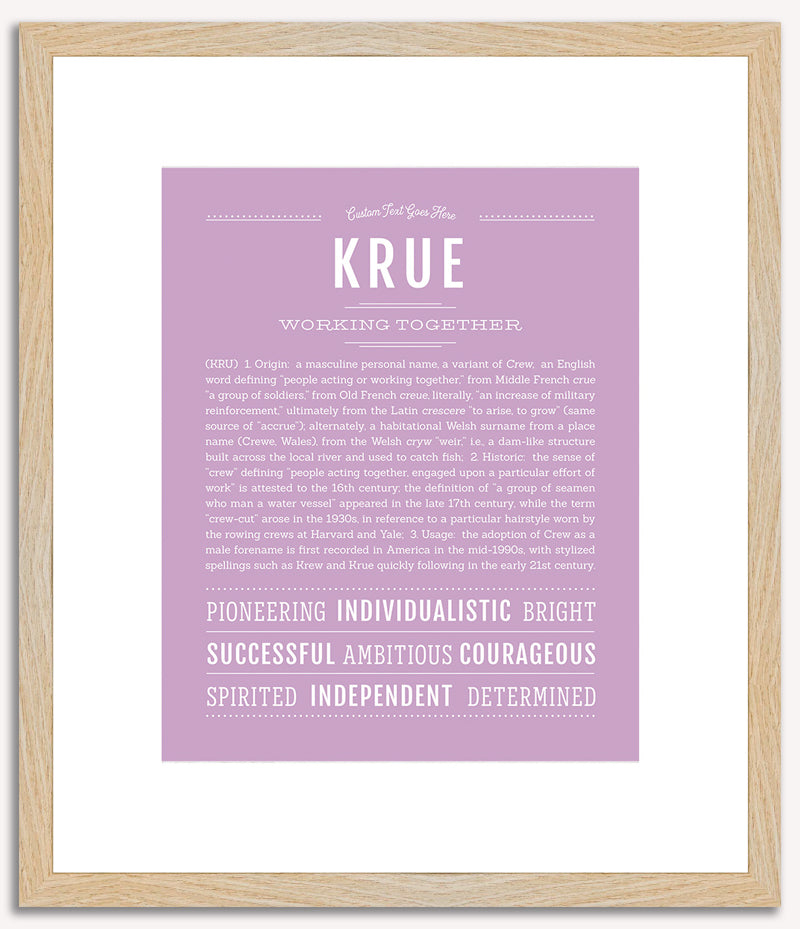 Krue | Name Art Print