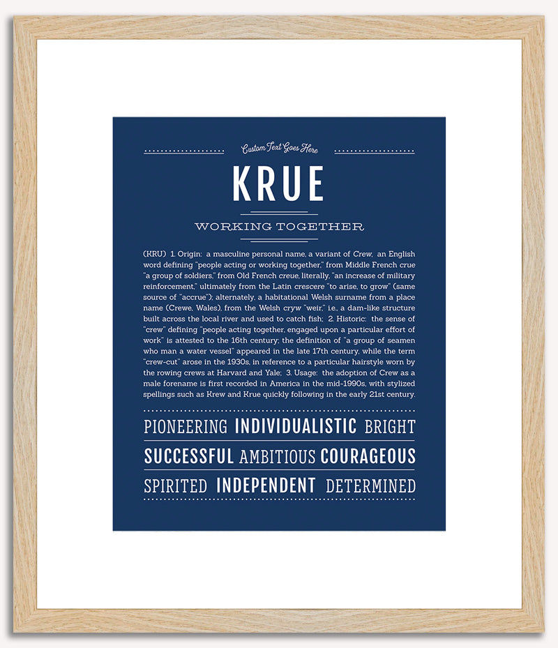 Krue | Name Art Print