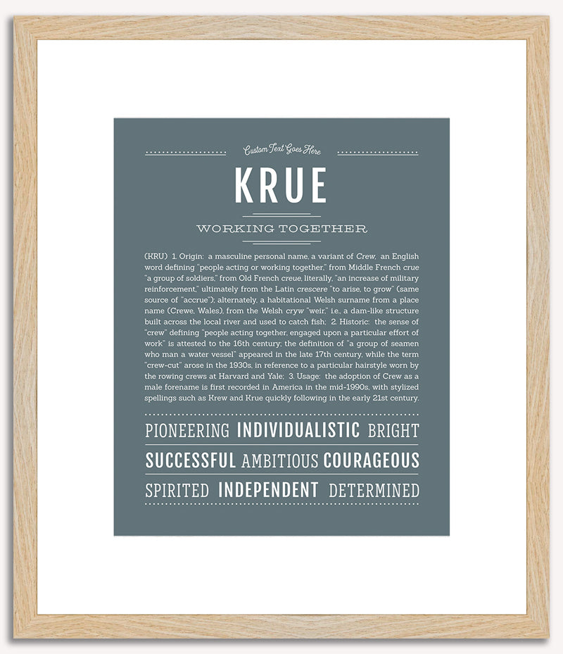 Krue | Name Art Print