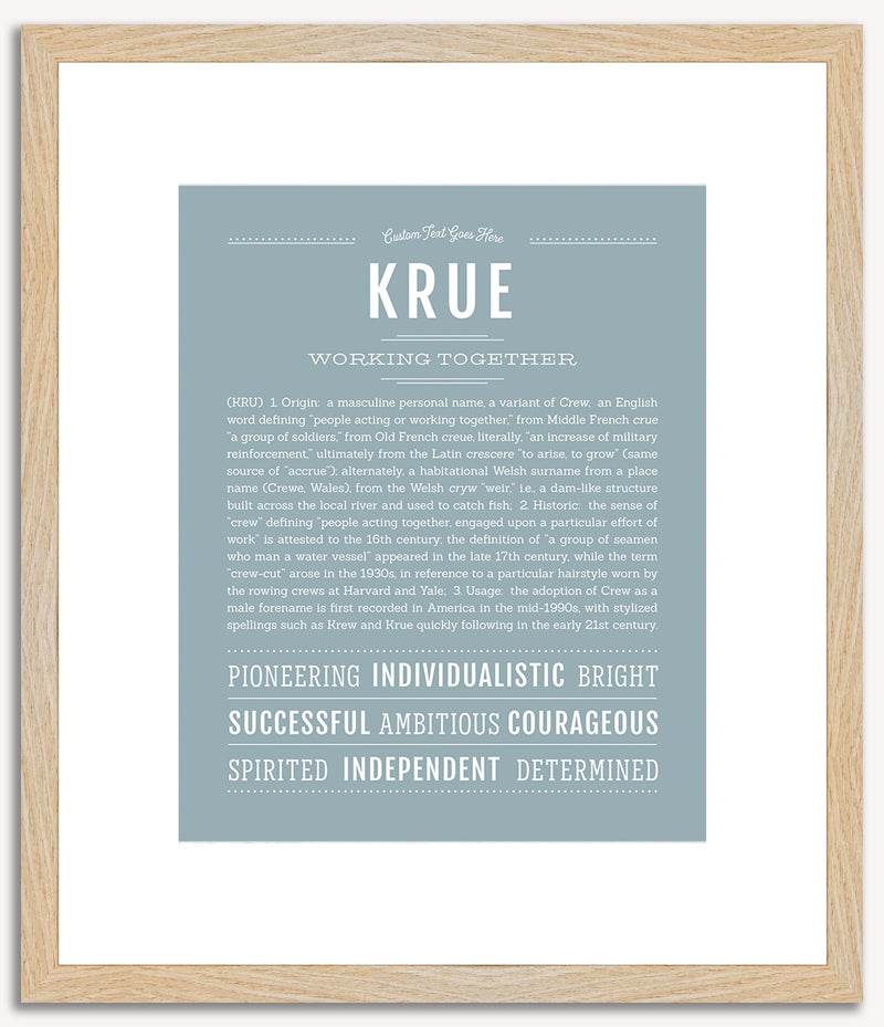 Krue | Name Art Print