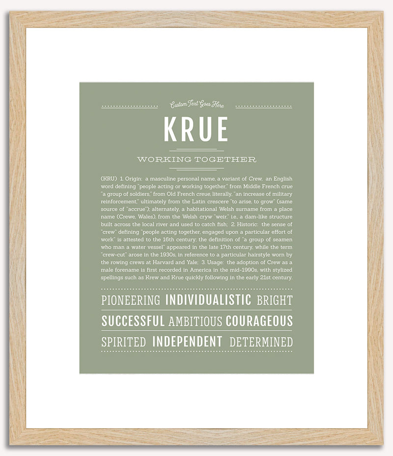 Krue | Name Art Print