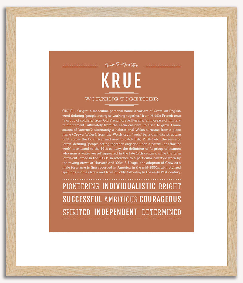 Krue | Name Art Print