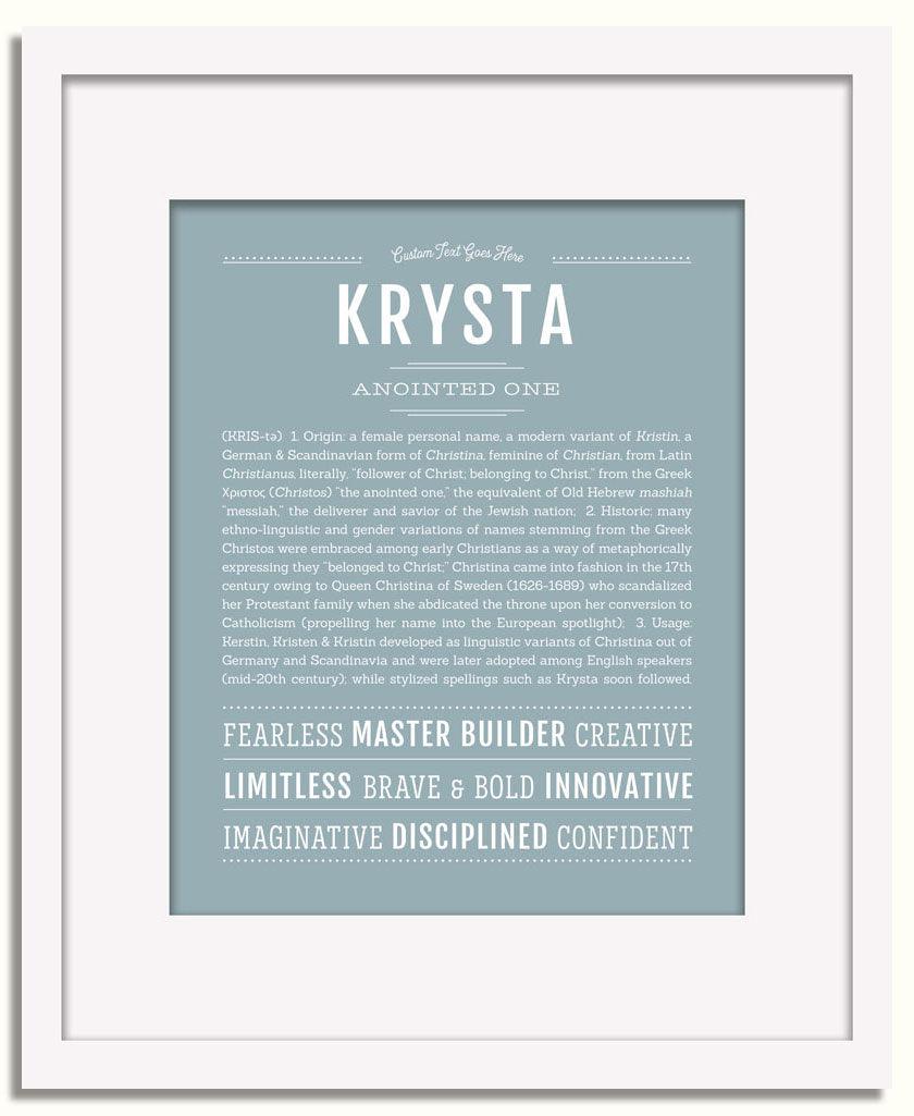 Frame Options | Powder Blue | White Frame, Matted