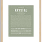 Krystal | Name Art Print