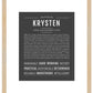 Krysten | Name Art Print