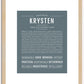 Krysten | Name Art Print