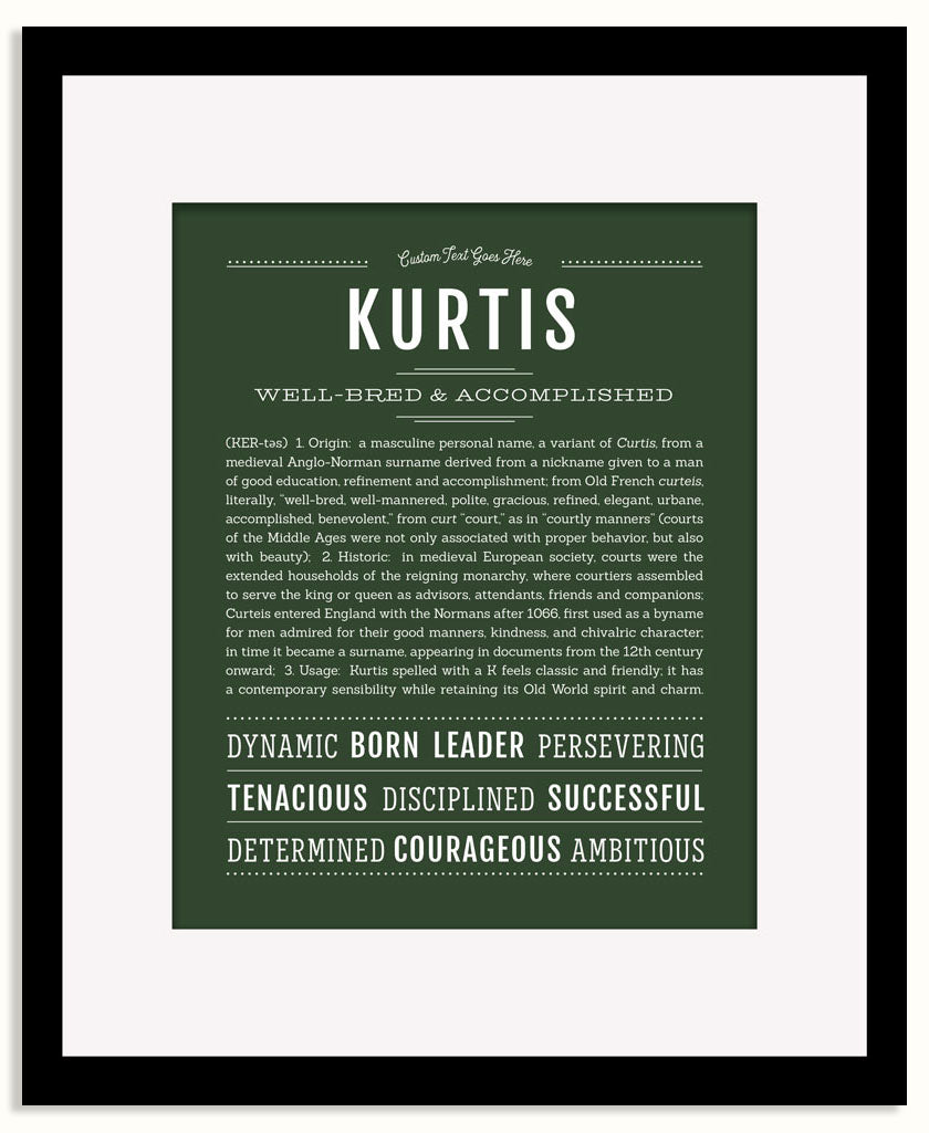 Frame Options | Deep Forest | Black Frame, Matted